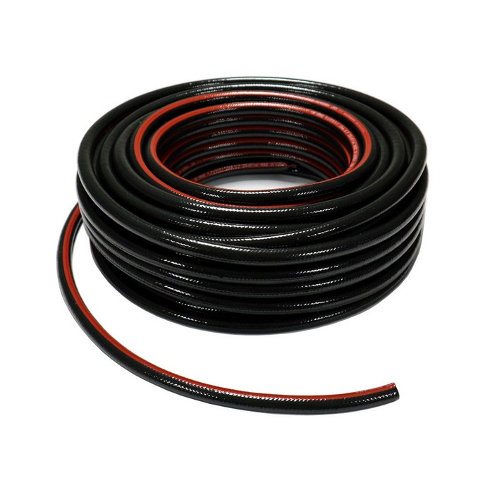 흑고압 편사호스 1516mm x30M롤 이끼방지 물호스 흑편사호스 수도호스 정원호스 농사호스 세차호스, 1개 흑고압 편사호스 1516mm x30M롤 이끼방지 물호스 흑편사호스 수도호스 정원호스 농사호스 세차호스, 1개
