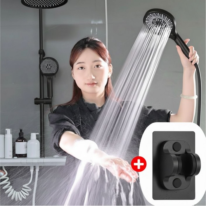 비니퍼니 3단 수압상승 원터치 샤워기헤드
