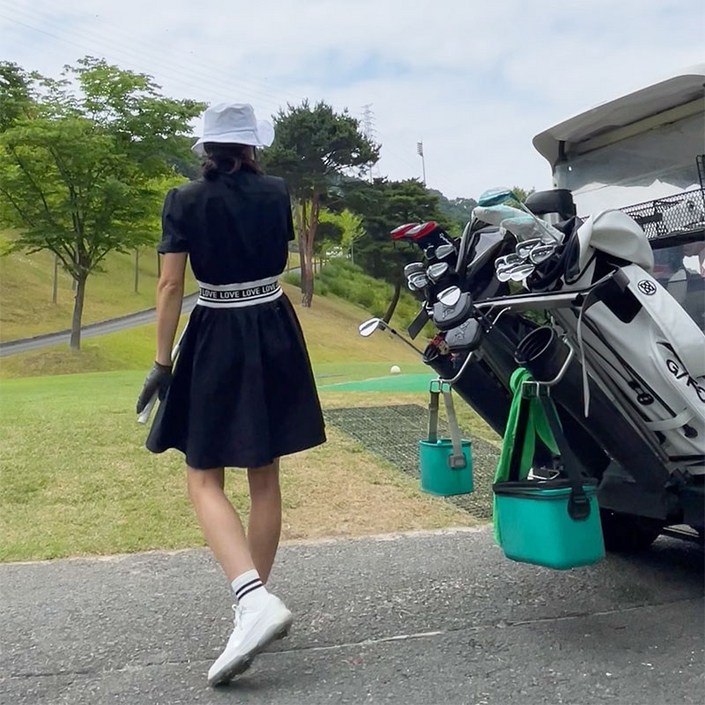 투솜 여성골프원피스 러브밴딩 지퍼원피스 여성골프원피스 여자 골프 웨어 봄 여름 쿨냉감 UV 자외선차단 의류