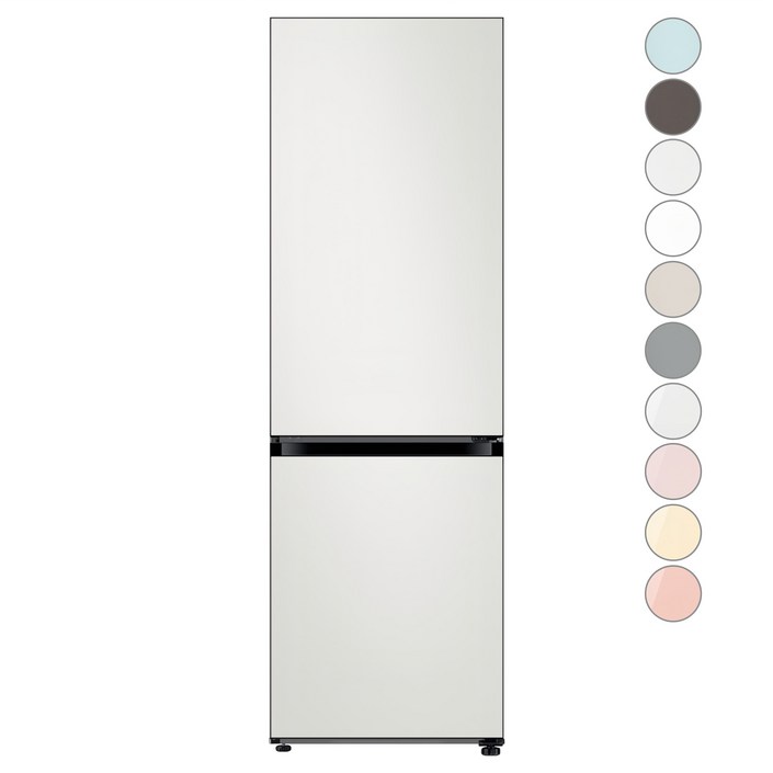 색상선택형 삼성전자 비스포크 333L 키친핏 메탈 2도어 냉장고 방문설치