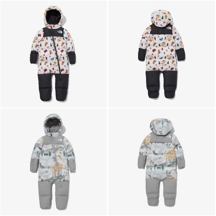 노스페이스 키즈 193  1996 레트로 눕시 원 피스 아동 우주복