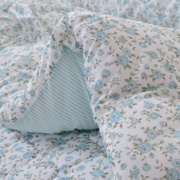 이불단품 화사한 장미 마이크로 모달 먼지없는 옥수수솜 사계절 봄가을 겨울 간절기 차렵 이불 침구