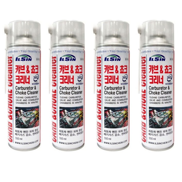 일신 캬브레타 초크 크리너 550ml, 550ml, 4개