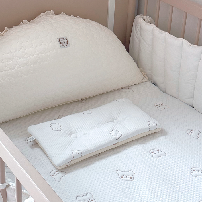 바미블랑 유아 태열 냉감 양면 듀라론 베개, 꼬마공룡