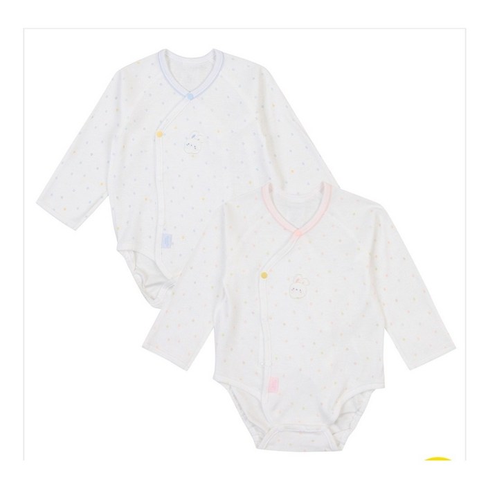 압소바 가을 이월 상품 초특가 세일 깔끔한 디자인 토끼 모양 패치가 있어 귀엽고 부드러운 터치 감이 아이를 편안하게 해 줄 아드 텐셀 배내슈트02개월착용,봄 가을 겨울용