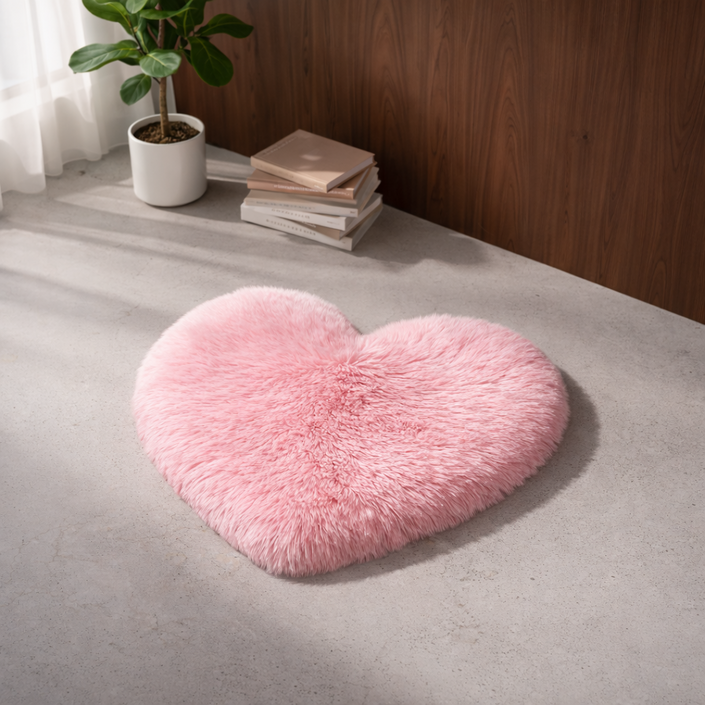 벨라빈 러블리 하트 퍼 러그 카펫 발매트 감성 포토존