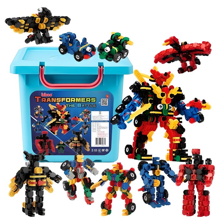 아이링고 트랜스포머 더 배틀 455pcs 변신로봇 블럭장난감, 혼합색상, 1개