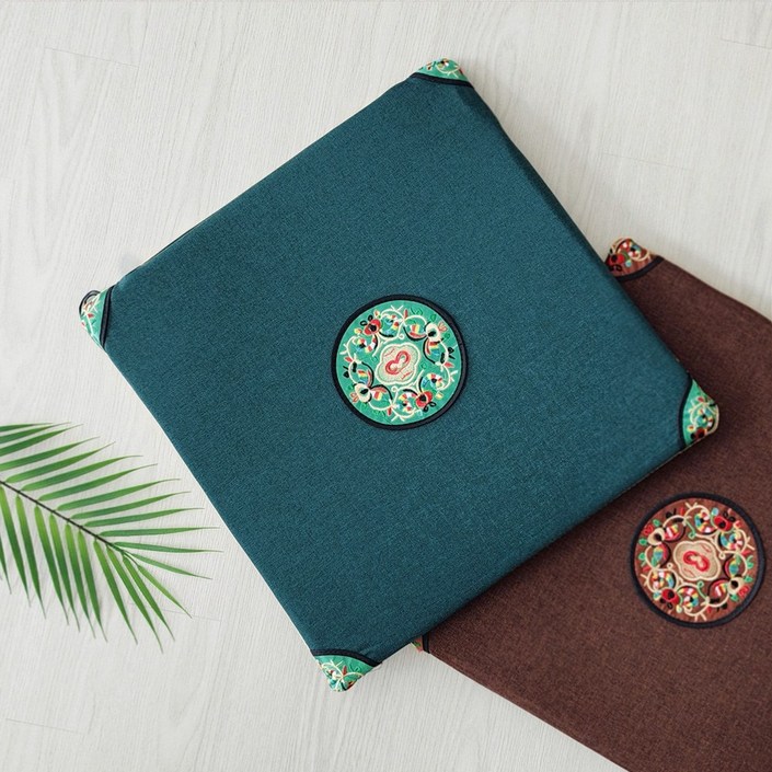 한국민예 고급 린넨 전통 문양 홈데코 사각방석