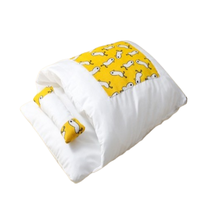 띵크마켓 따뜻함 소프트 애완용 침낭 이불  베개