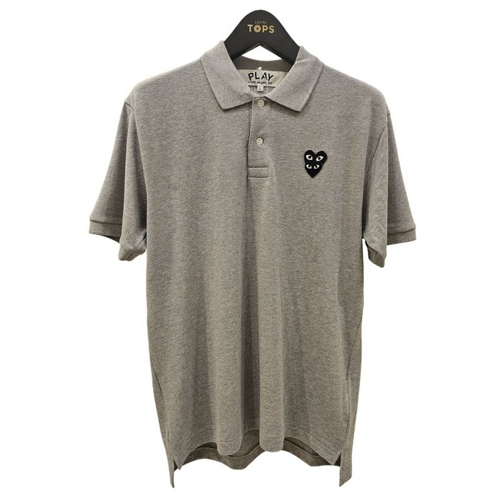 꼼데가르송 AXT298051 블랙 더블하트 반팔 피케티 249310