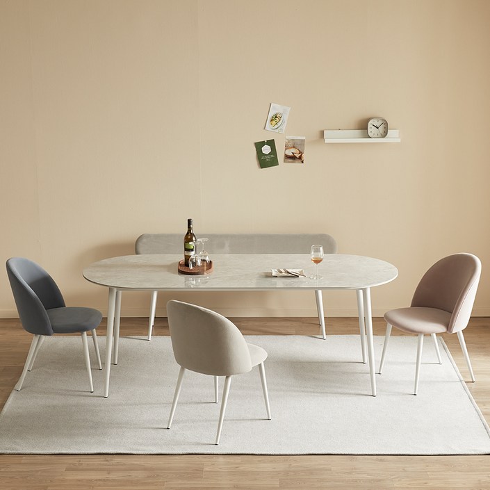 라움에스알 2in1 양면 세라믹 식탁 4인용 1600 타원형