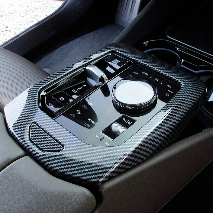 BMW 5시리즈 G60 기어 몰딩 아이드라이브 카본 커버 인테리어 호환 용품, 카본, 기어