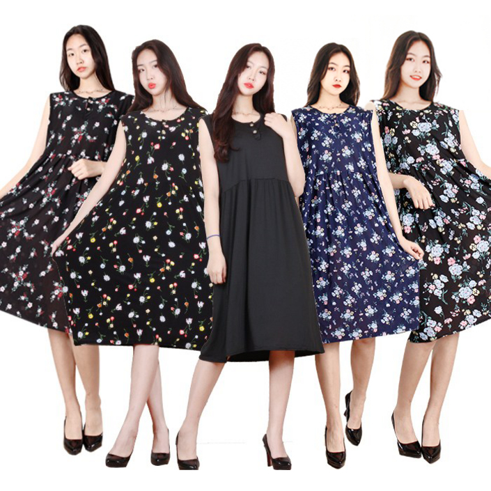 자체제작 사자마트  빅사이즈 5599  냉장쿨나시 원피스