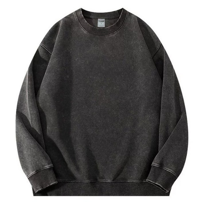 남여공용 오버핏 피그먼트 맨투맨 빅사이즈 스웨트셔츠