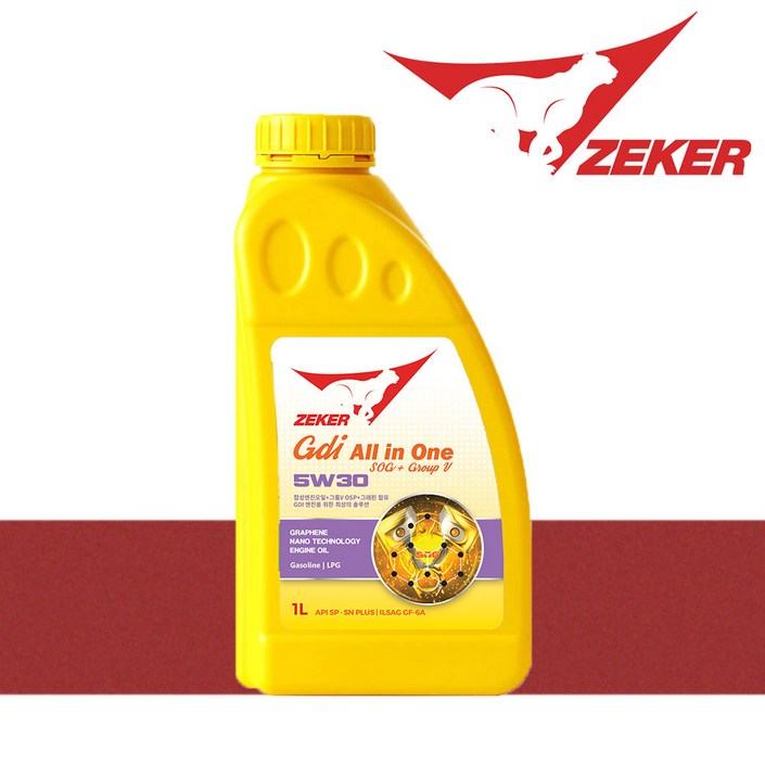 ZEKER 제커 GDI 올인원 5W30 SP SN 항산화 OSP 코팅제 함유 그래핀 가솔린 엔진오일, 1개, 5W30, 5w30, 1L ZEKER 제커 GDI 올인원 5W30 SP SN 항산화 OSP 코팅제 함유 그래핀 가솔린 엔진오일, 1개, 5W30, 5w30, 1L