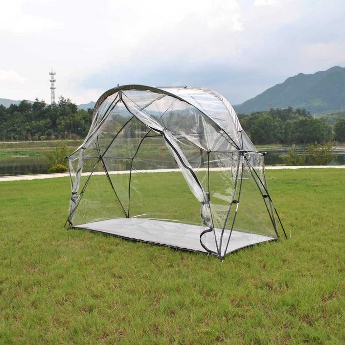 1인용 고동텐트 그라운드 야전 비박 저상형 방수텐트, 상세페이지 참고, 검정색 침대 프레임 미포함