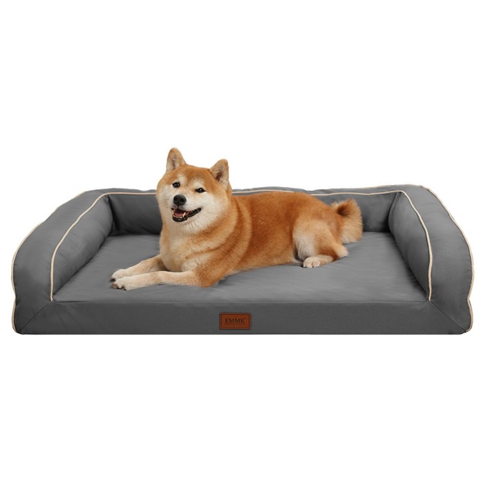 EMME 애견용 침대 방수 방상, 1개, 옥스포드 원단-Silver Gray