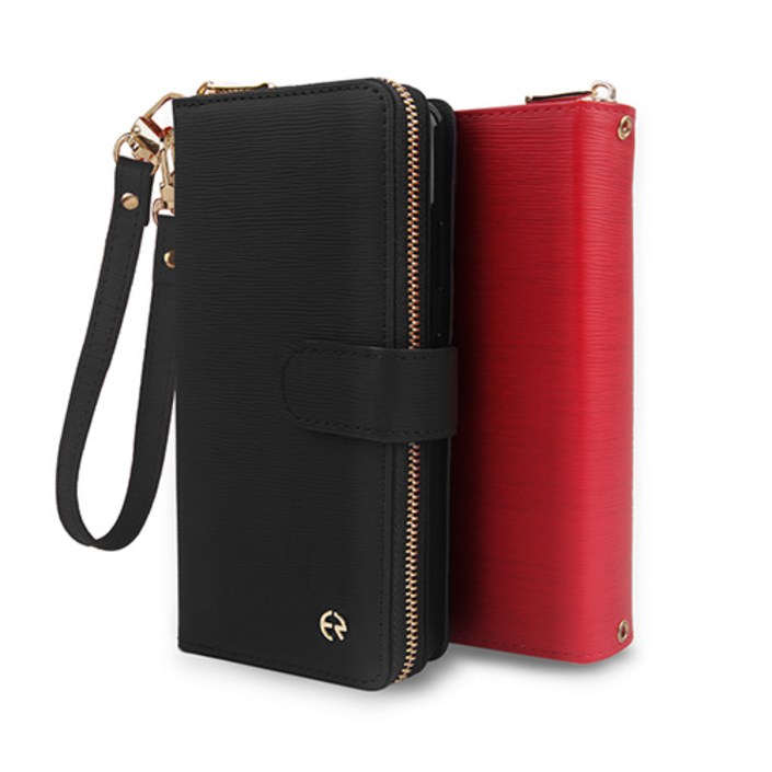 다이어리 지갑형 카드수납 지퍼 슬림 스트랩 마그네틱 휴대폰 케이스  폰메이트 총알터치펜