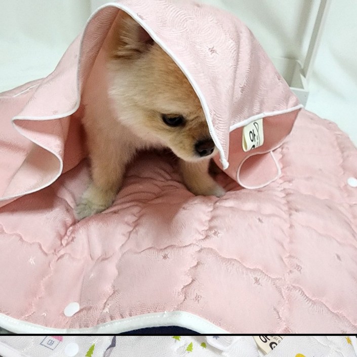 해피앤퍼피 시원한 강아지이불 20가지 디자인 강아지 고양이 여름 인견블랭킷 오가닉블랭킷 낮잠이불 담요, 단색핑크인견