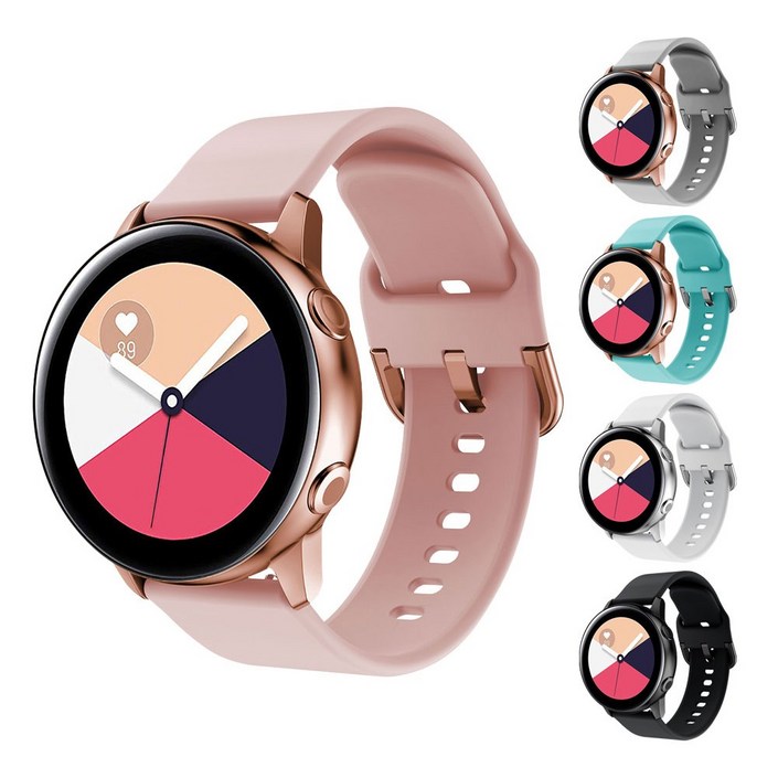 하빙 갤럭시 액티브 12워치3 20mm 실리콘 스트랩 스몰 404244mm 호환 가능