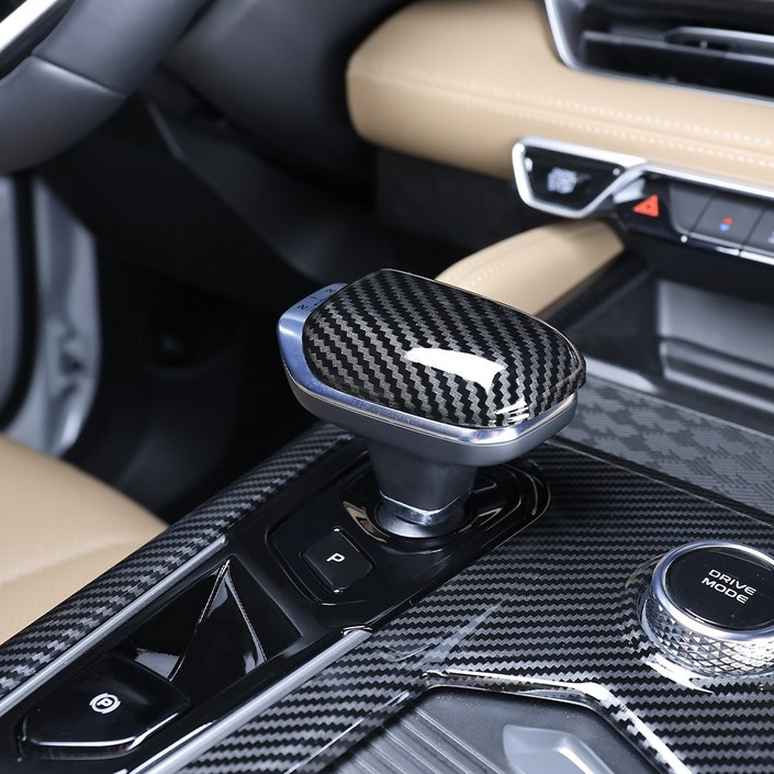 유투카 호환 그랑 콜레오스 기어봉 커버 카본 몰딩 부착식 튜닝 용품, 유광카본 기어봉 커버 1P, 기타