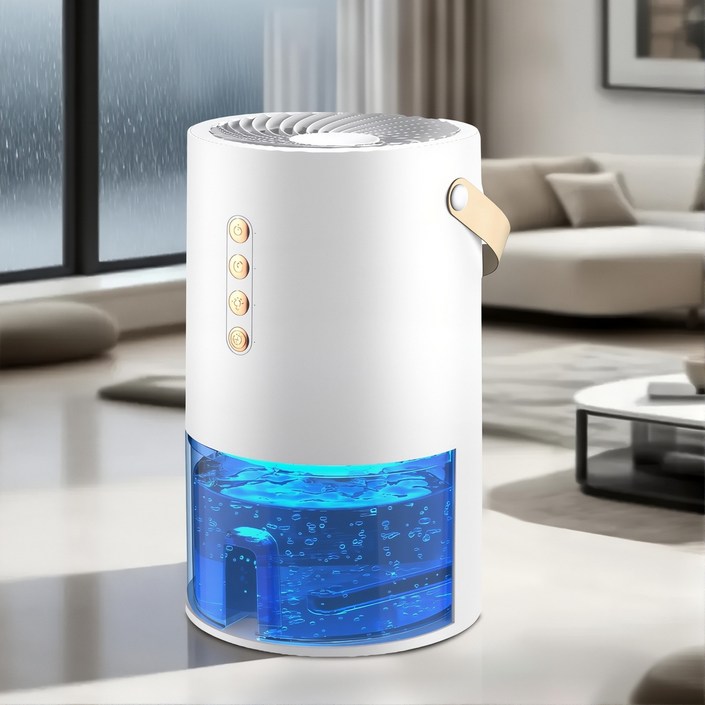 RichMagic 1300ML AI 스마트 가정용 대용량 제습기 음이온 공기 청정 무음 타이머  무지개 라이트 저전력 만수 자동 정지 거실 침실 욕실 지하실 드레스룸 편리한 휴대형