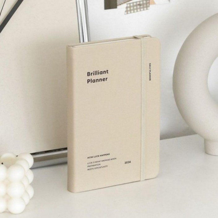 아이코닉 2026 브릴리언트 데일리 다이어리 플래너 스케줄러, 1개, 02 커스터드