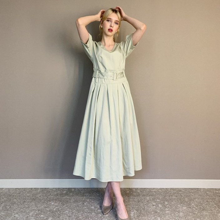 파슨스(Parsons) 파슨스 Puff Pintuck Flare Dress PW2Q5OP07