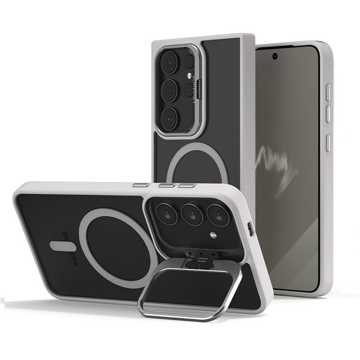 아이수트 맥세이프 자력 2배 스탠드 카메라 거치대 일체형 슬림 케이스 + 카메라 풀커버 메탈 렌즈