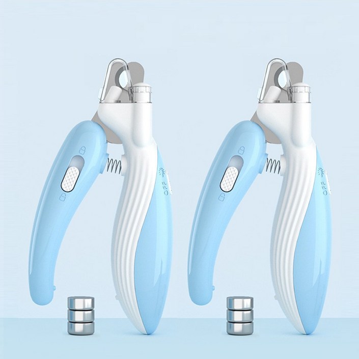 모노치 반려동물 LED 세이프 발톱깎이, 블루, 블루, 2개