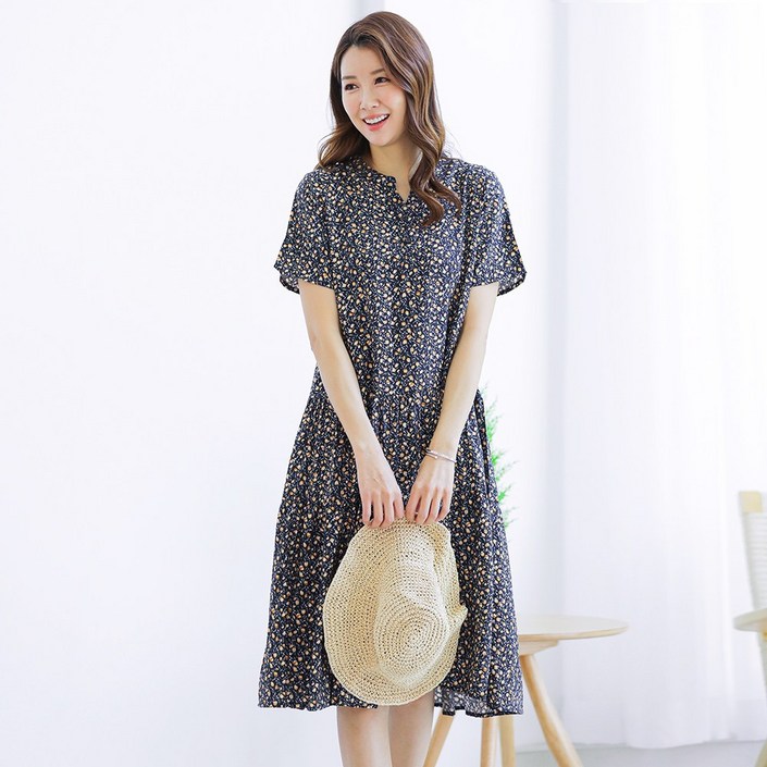 여성 인견 데일리 3단 와이드 롱 캉캉원피스