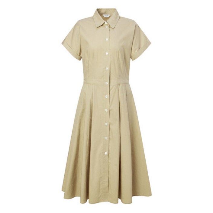 백화점 헤지스 여성 WSDR4B352I2 클리어런스스테디셀러베이지 반팔 원피스 154465