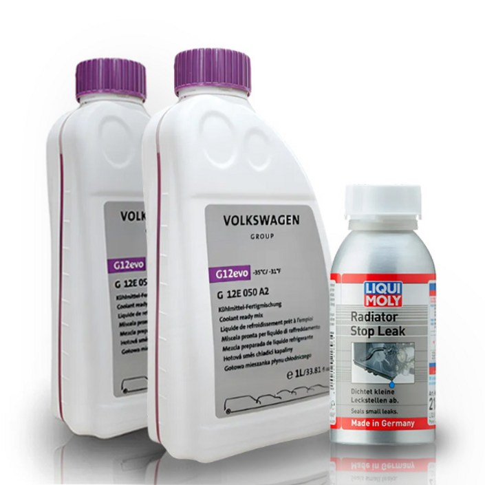 아우디 폭스바겐 냉각수 부동액 1L G12E050A2 2개 + 리퀴몰리 코리아 라디에이터 누수차단제 150ml 21893 정식수입 1개, 1세트