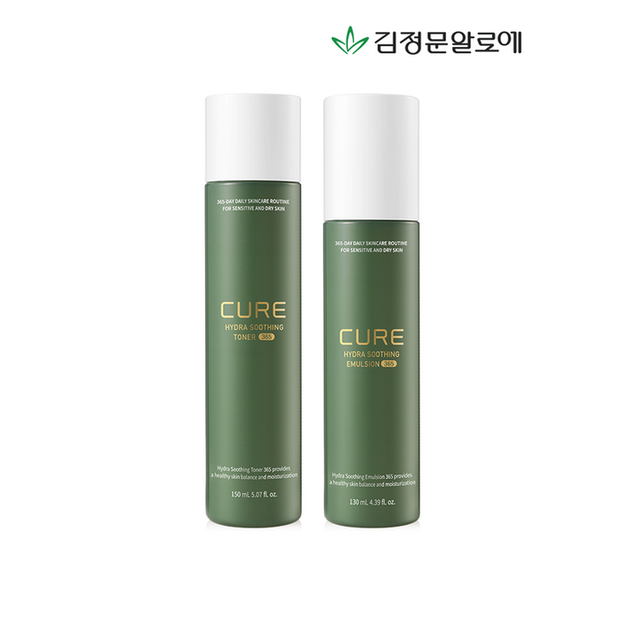 김정문알로에 큐어 하이드라 365 수딩 토너+에멀젼