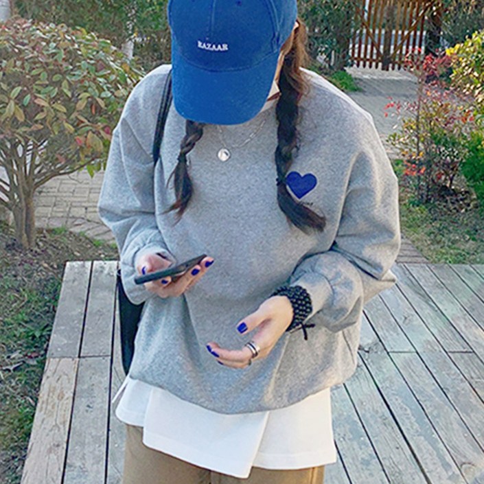 메이킹유 무지티셔츠 라운드넥 기모티셔츠 루즈핏 PT22데이브기모맨투맨