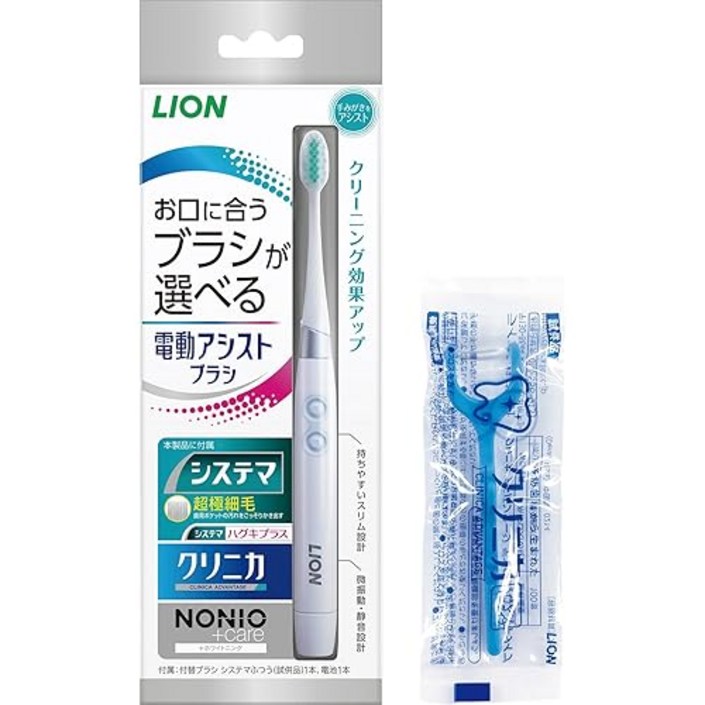 LION 라이온 전동 어시스트 브러쉬 식칫솔 본체 치실 포함