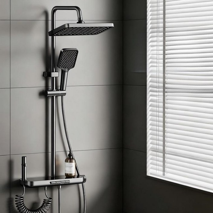 지구별 일본 해바라기 샤워기 수전 스테인레스 무광