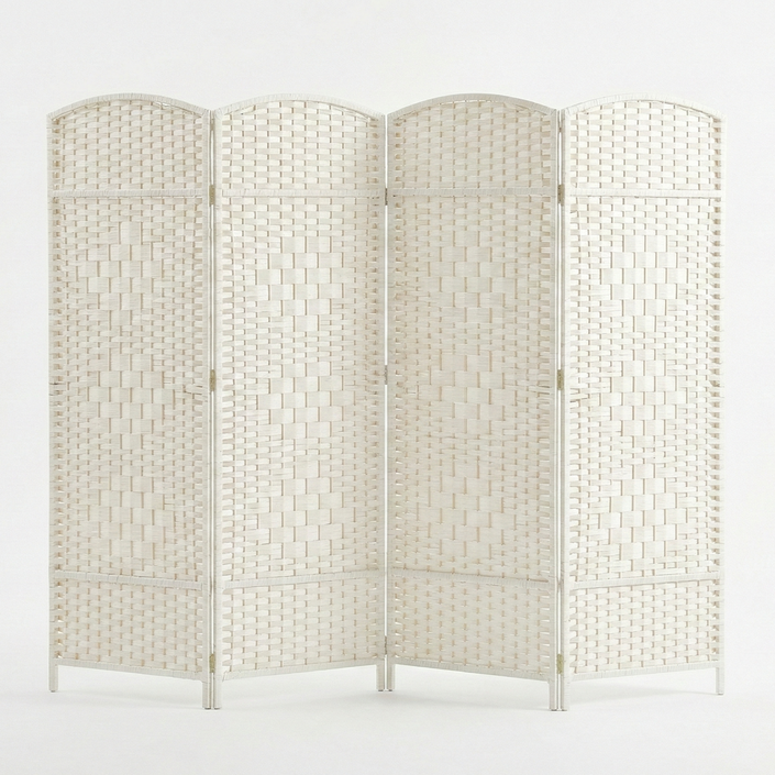 심비오시스 4단 라탄 파티션 공간 분리 대형 접이식 파티션