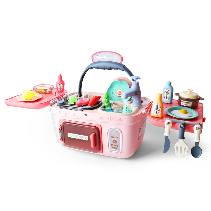 뮤고랑 꼬마쉐프 주방놀이 싱크대 장난감 세트 생선이 구워져요, 1개