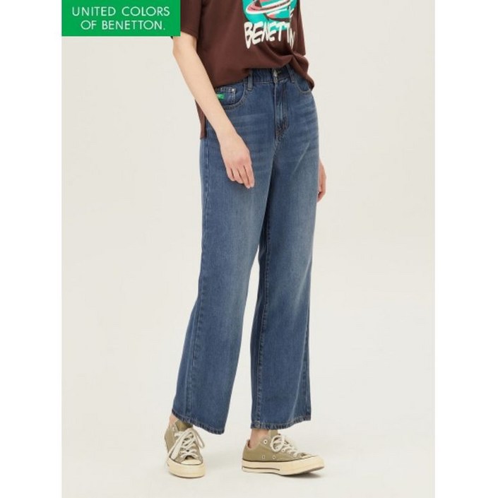 정품발송 베네통 밴딩 일자핏 데님팬츠BADPB2531 323753