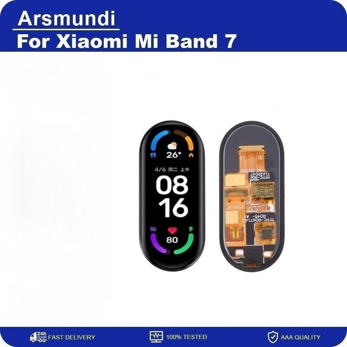 샤오미 호환 미 밴드 7 스마트 팔찌, LCD 디스플레이, 터치 스크린, NFC 없음, AMOLED