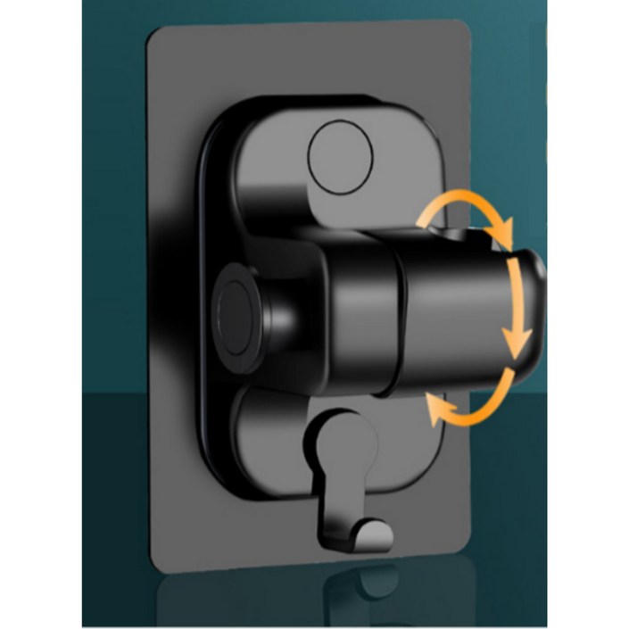 윰벨 각도조절 무타공 샤워기 거치대 걸이형, 블랙 2개