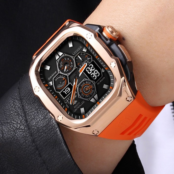 다비드 애플워치 울트라 49m 호환 일체형 스트랩 애차드밀 울트라 1 2 3, 03.오렌지, 1개