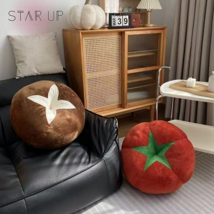 SATR UP 두꺼운 쿠션 방석 인테리어 소품 소파 퀴여운 원형 방석