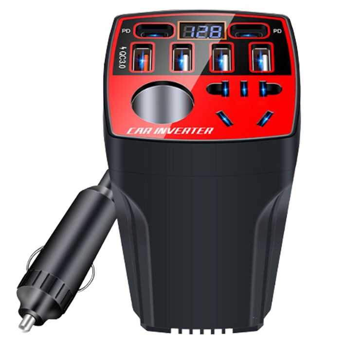 체리스팟 IN-007 200W 차량용 인버터 고속 충전 시가잭 멀티 충전 12V 24V 차량 충전기