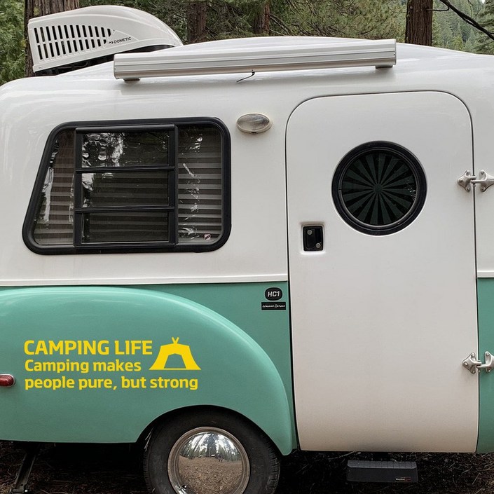 캠핑카 차량용스티커 튜닝 자동차스티커 카라반꾸미기 데칼스티커 10종, 옐로우, 1개