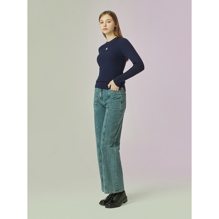 씨씨콜렉트 중계점 아웃포켓 스트레이트 데님 팬츠 C233PSA401 여성 일자핏 청바지