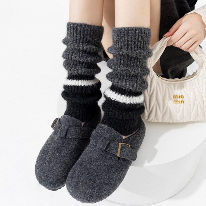 365Lifestyle 여자 겨울 니트 골지 레그워머 앙고라 도톰 캐주얼 학생 발토시