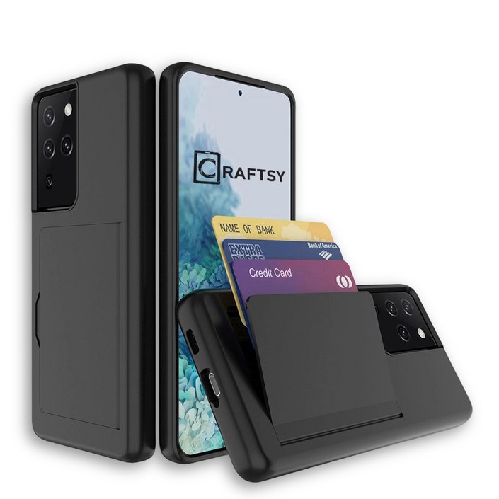 Craftsy 삼성 S21/S22/S23/S24/S25 시리즈 폰케이스 카드지갑 3장수납 케이스