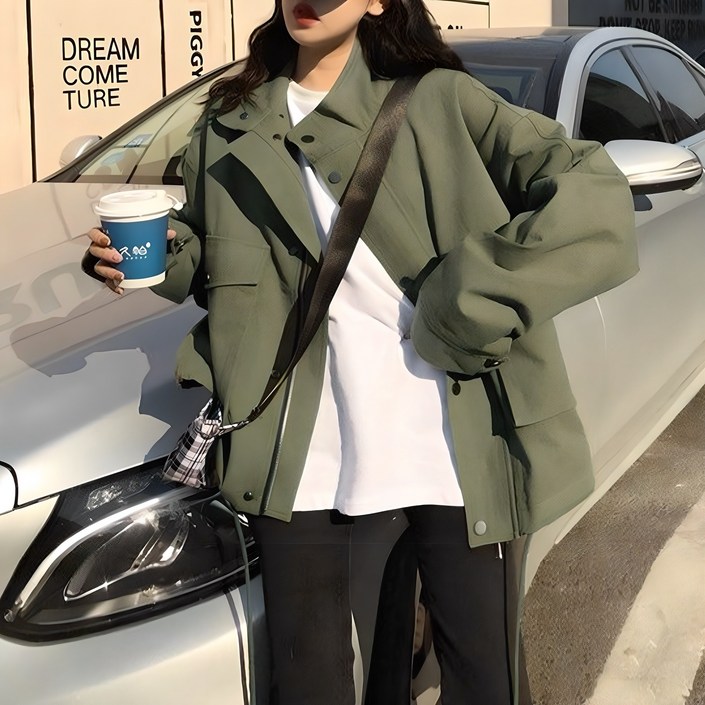 루즈핏 캐주얼 야상 자켓 아우터 데일리 여성 점퍼